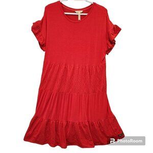 Matilda Jane Enchanted Garden Bellewood Knit and Eyelet Dress Sz M #33671D
